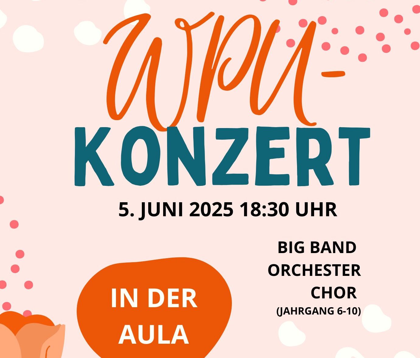 05.06.2025 WPU-Konzert mit Big Band um 18:30 Uhr in der Aula